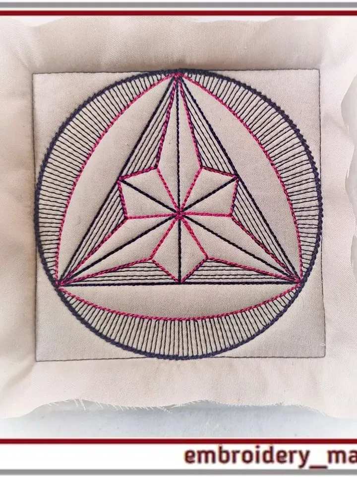 25 Quilt Block Machine Embroidery Designs - 6 Sizes