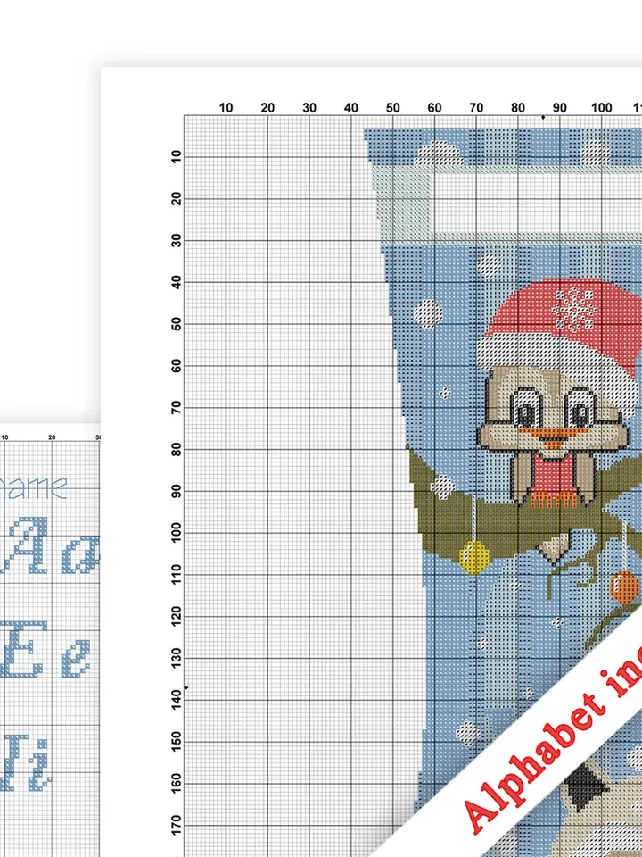 Christmas Stocking cross stitch pattern. DIY. Christmas Boot cross stitch. Winter cross stitch.