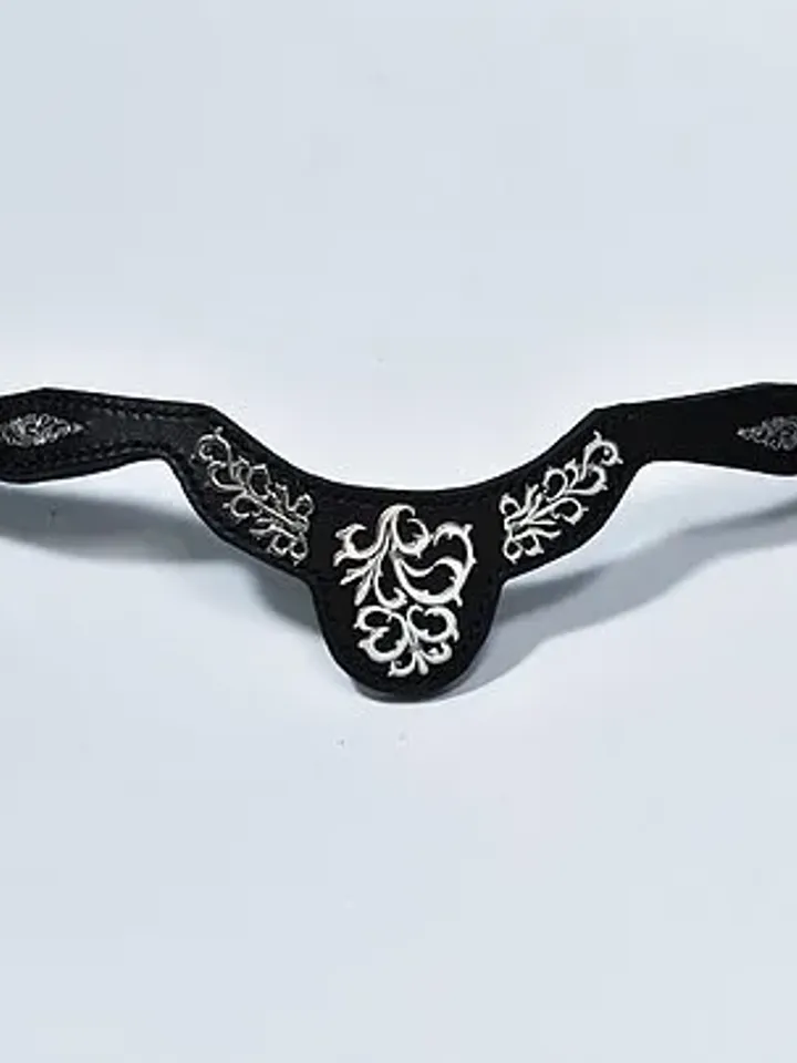Browband for horses Handmade pony draft brow band Black horse tack Custom size