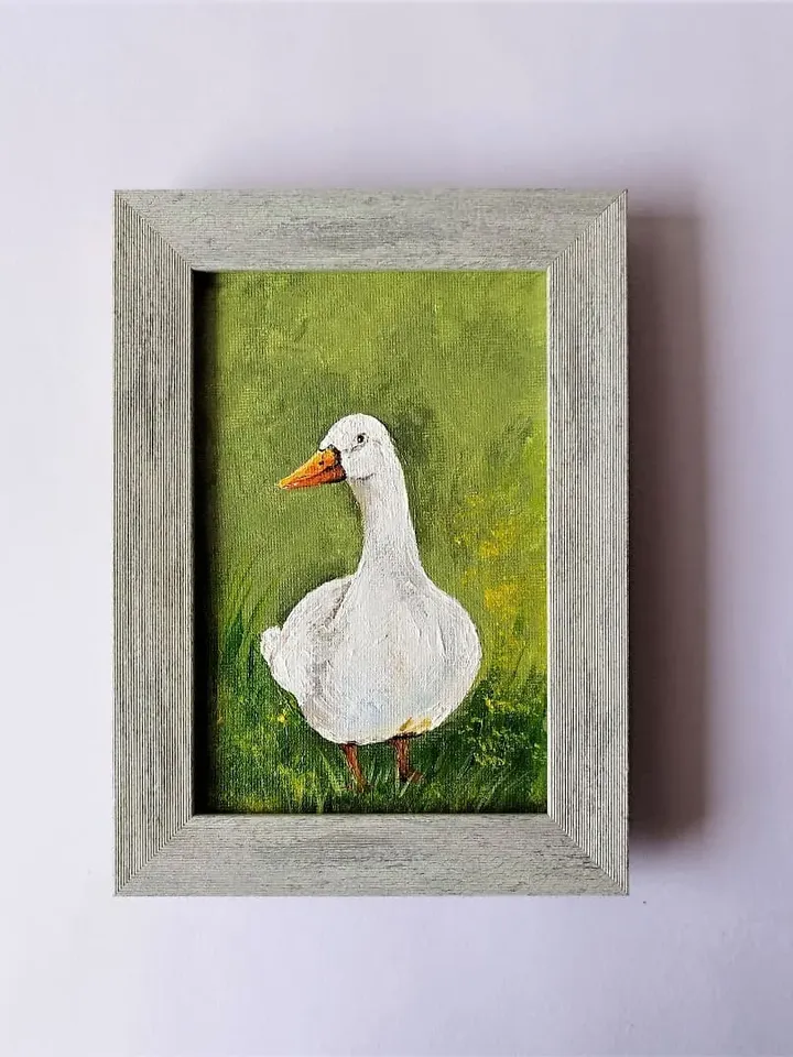 Small wall decor, Bird painting for sale, Mini painting, Beautiful bird painting