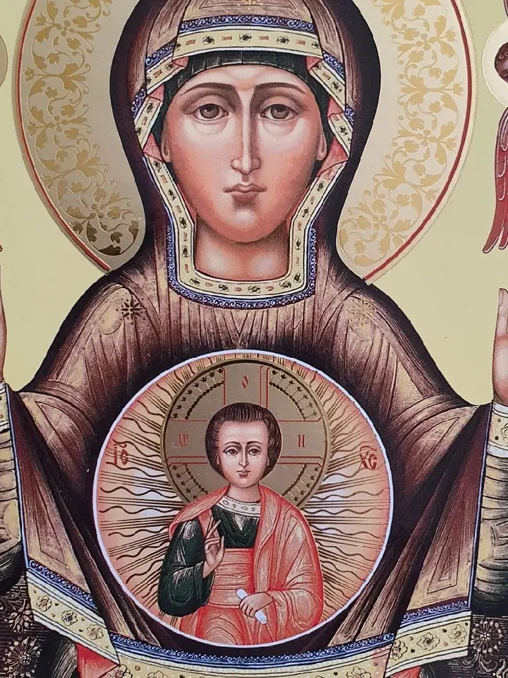 Virgin Mary of The Sign Orthodox icon free shipping