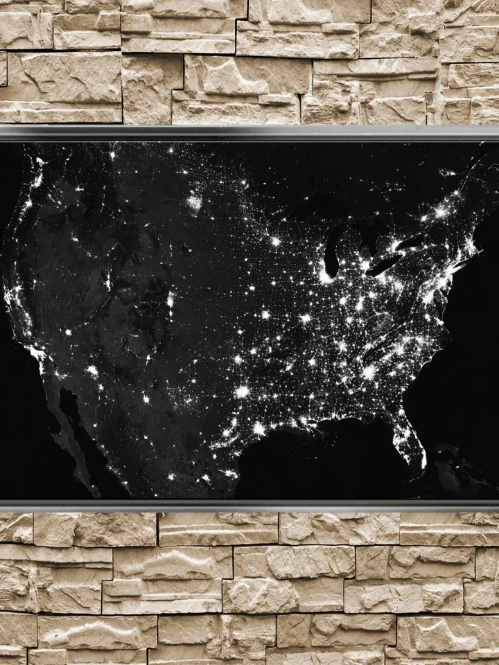 World map Print on Canvas , Floating Frame Option, Modern Wall Art, Extra Large Canvas Wall Art