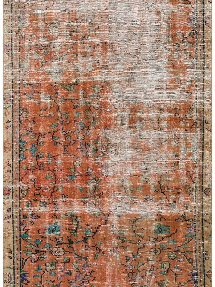 Turkish Treasures Rug - 131x226 cm Antique Beauty in Historic Orange & Old World Charm, Perfect Addition to Your Home Decor!