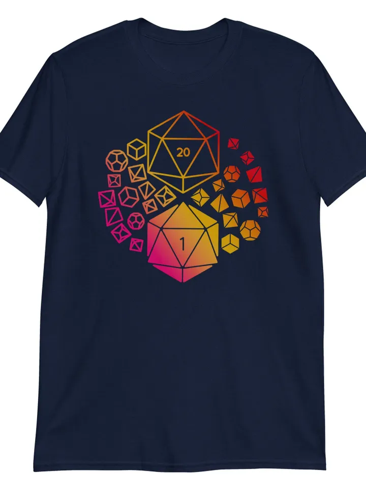 DnD Dice T-Shirt (Unisex) | Dungeons and Dragons D20 D1 Dice Shirt, Tabletop Roleplaying Game Tee, DnD Gift for Board Game Lover