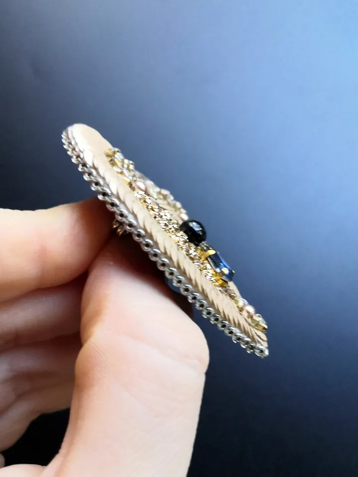 Paired brooch in the form of a heart and a key heart brooch gift for woman