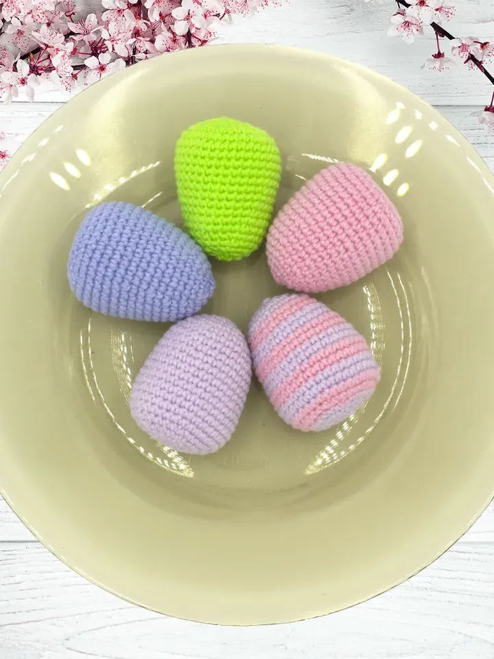 Eggs crochet pattern, crochet Easter decorations, suitable for beginners, digital download