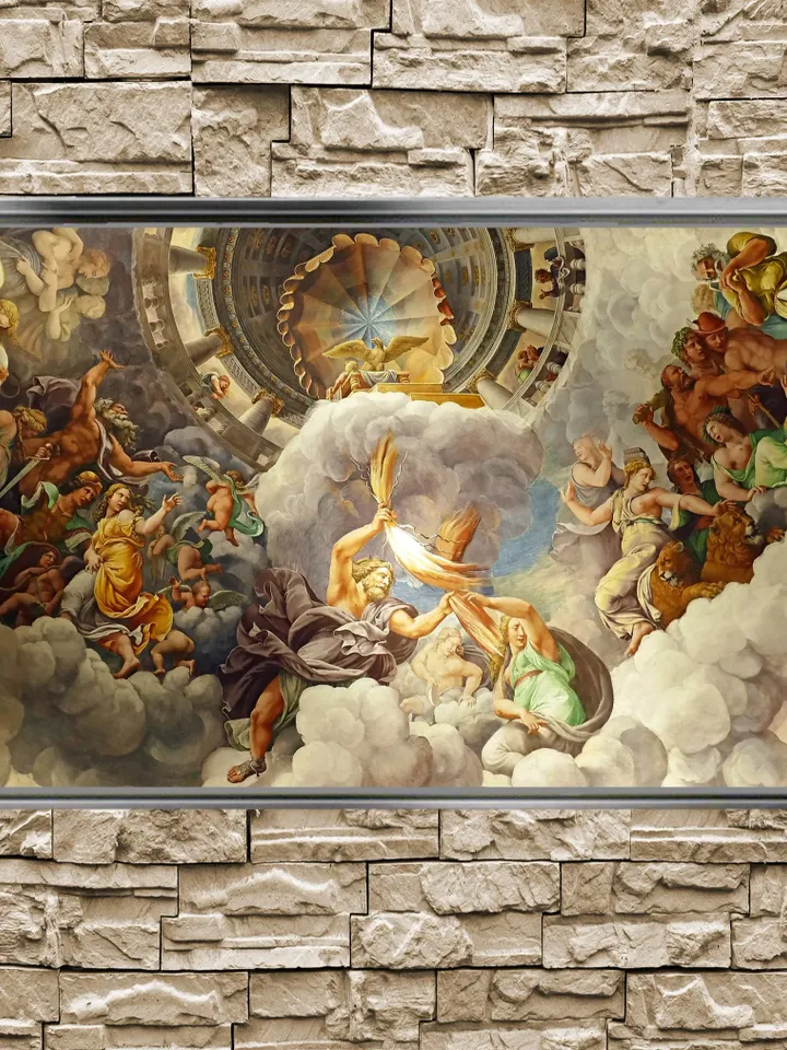 Zeus & Hera , Greek Mythology Print on Canvas , Floating Frame Option, Modern Wall Art, Extra Large Canvas Wall Art