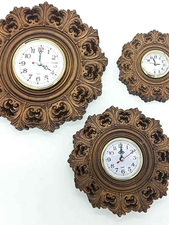 Rustic wall clock, Wall clock, Wooden clock, Wooden wall clock, Wooden Carver Panel, Wooden wall decor, carved wood wall art