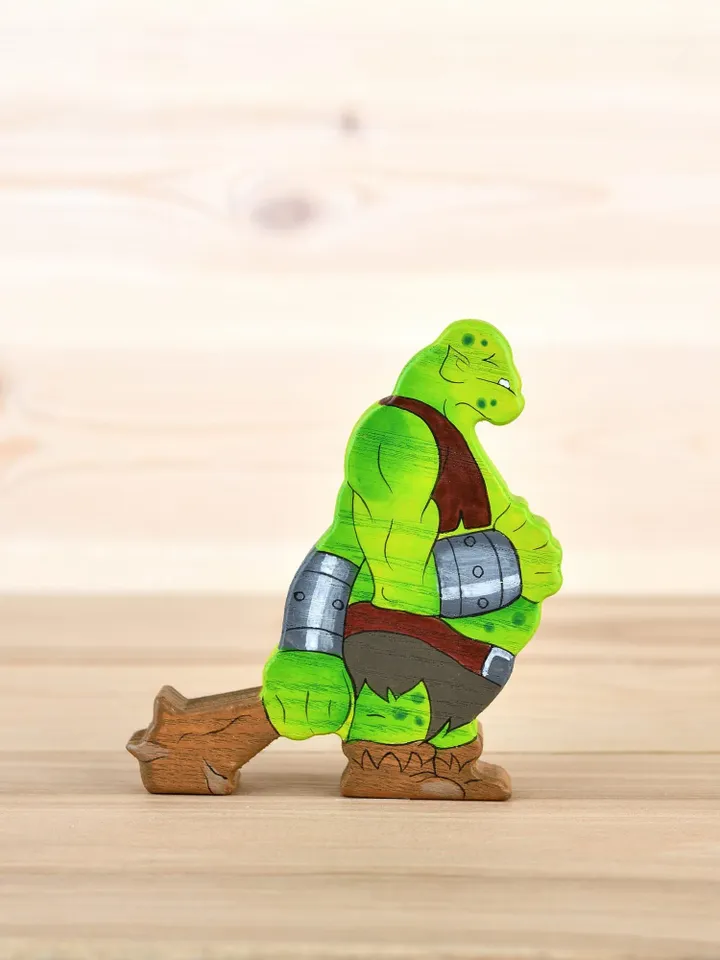 Wooden Goblin figurine Myth creature