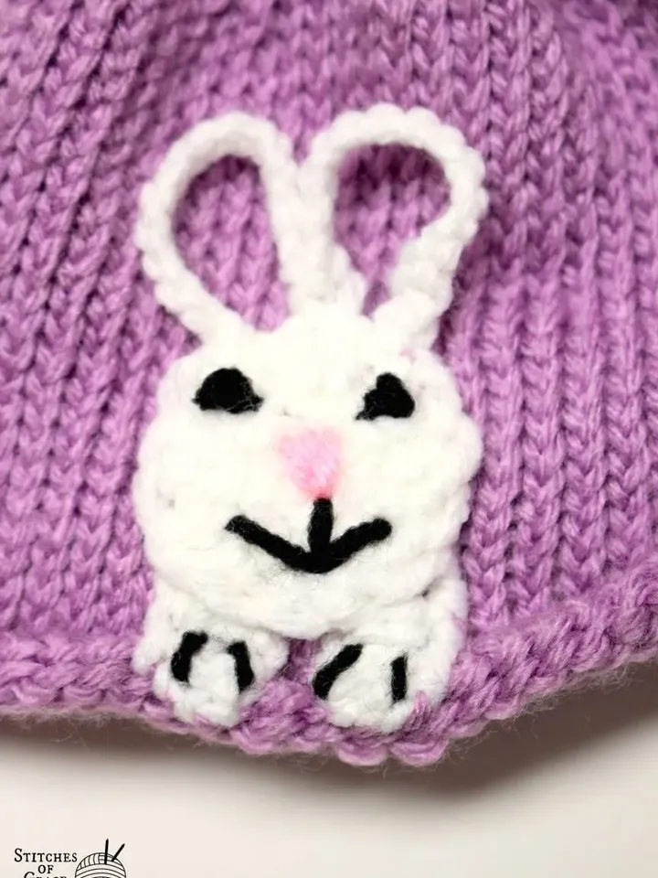 Cottontail Bunny Rabbit Face Hat and Booties Set for Babies, Newborn Crib Hats, Baby Shower Gift Ideas, New Baby Shoes and Socks, Expecting