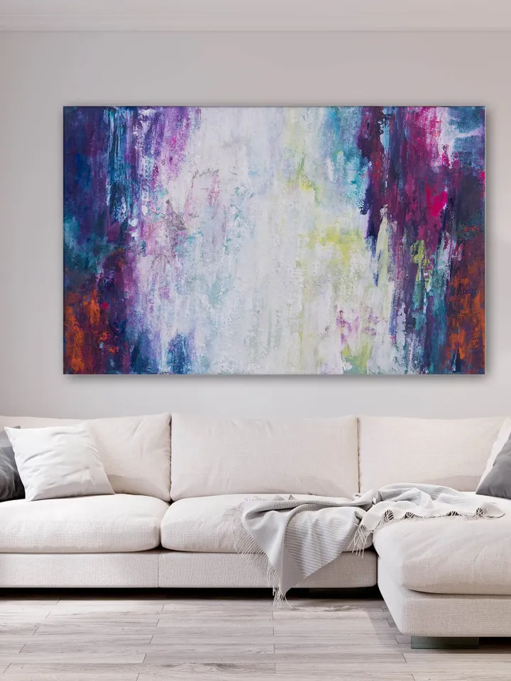 Large Wall Art Oversized, Palette Knife Painting, Abstract Canvas Wall Art, Colorful Abstract Painting Large, Modern Abstract Art