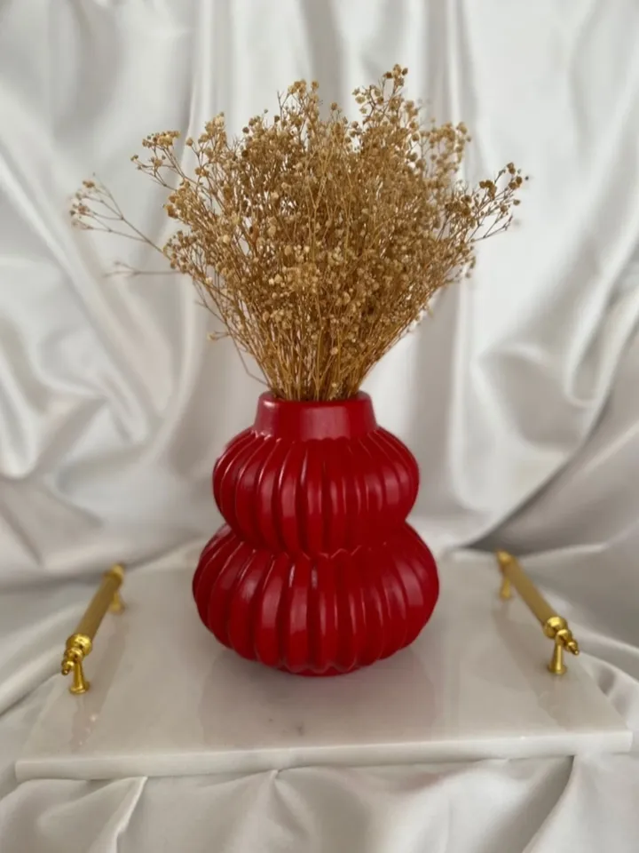 Scandinavian Style Ceramic Unique Flower Vase,Vase for dried flowers,Minimalist Style Bud Vase,for living room Bookshelf decor,house gift