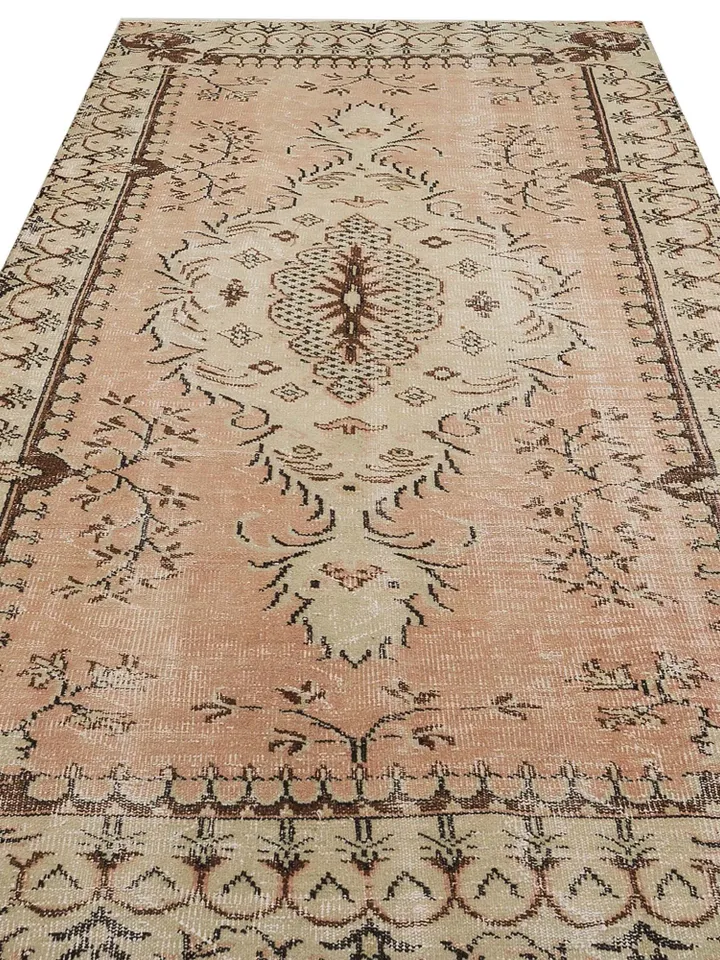 Bring the Beauty of Turkish Artistry into Your Home with this Natural Hand-Woven Turkish Rug