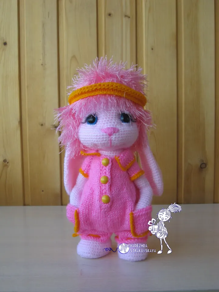 Crochet pattern Set 4 in 1: Bunny Roseatte (crochet and knitting), Bunny Sunny, Bunny In Beret and Bunny in Blue