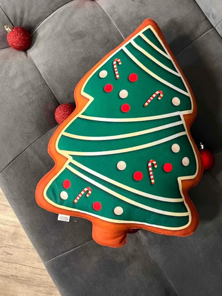 Christmas tree green shaped pillow / christmas tree cushion / christmas decorative pillow / christmas tree ginger pillow / xmas tree cushion