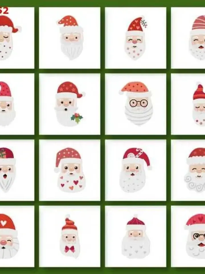 50% off,Santa Claus AppliqueDesign- Christmas Applique Embrodery Design For Children- Santa Face Machine Design-7 Size Degital Design