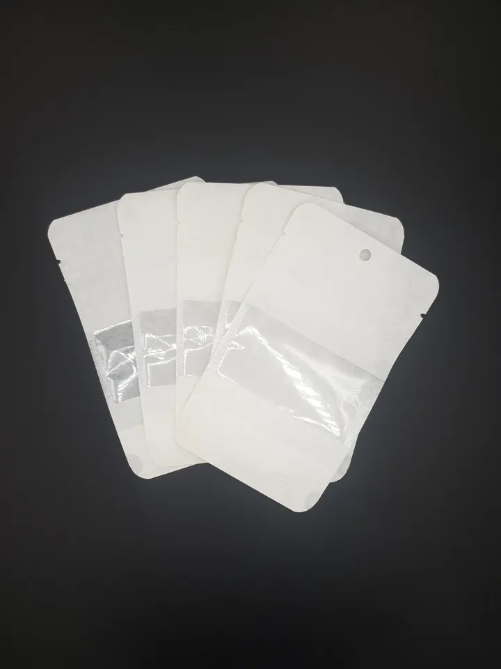 WHITE KRAFT PAPER bags, Stand Up Pouches, Kraft Clear Window Box, Kraft Pouch for Coffee, Kraft Bags for herbs Foil Bags, Paper Storage Bags