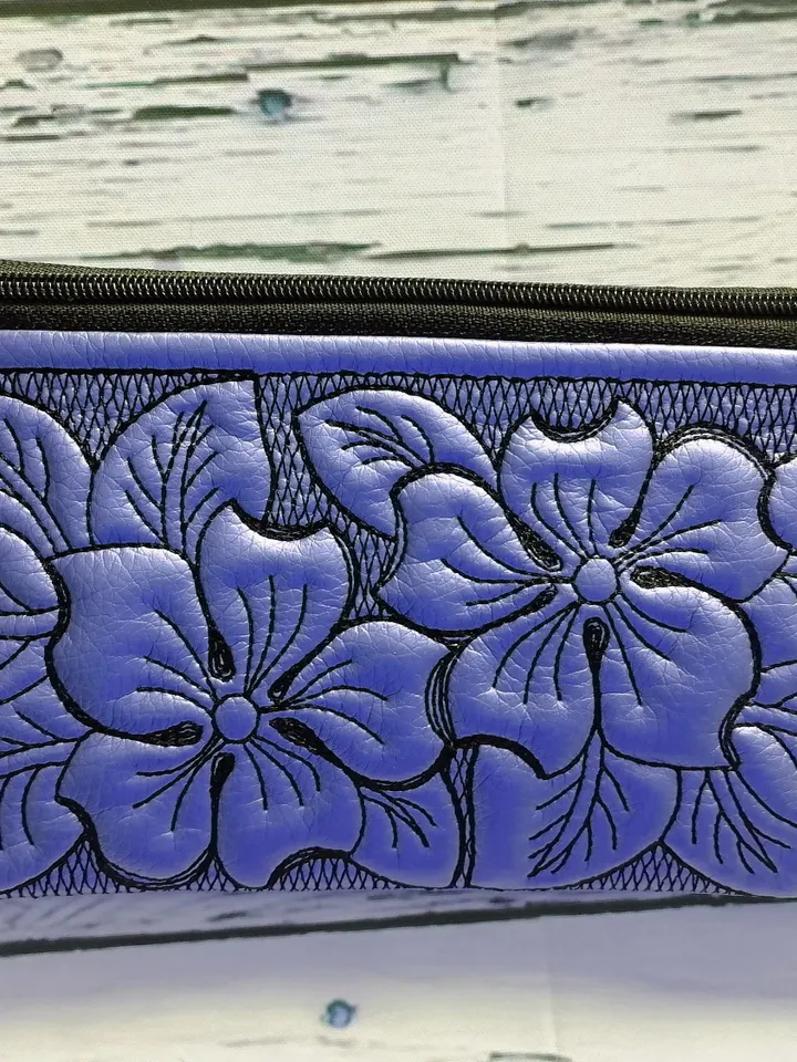 ITH bag pattern Cosmetic bag embroidery designs In the hoop phone case wallet flowers 5x7 6x10 hoop embroidery projects Instant Download
