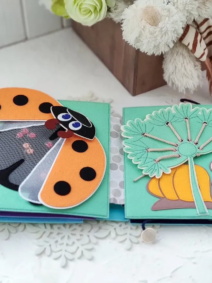 Children First Tactile Book, Cognitive Skills, Silent Book Montessori Toy, Sensory Book, Baby Shower