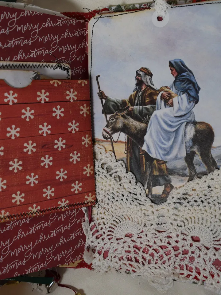 Christmas Themed Junk Journal-Recycled Journal-Junk Journal