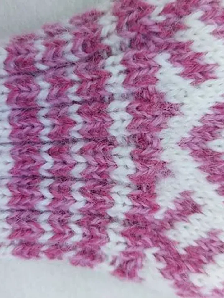 Women's hand-knitted wool mittens are very warm with a pattern
