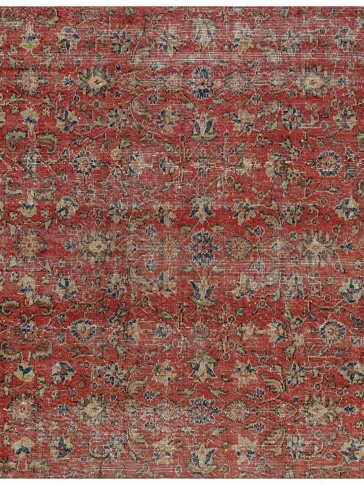 Add a Pop of Color to Your Space with this Vintage Red Turkish Rug