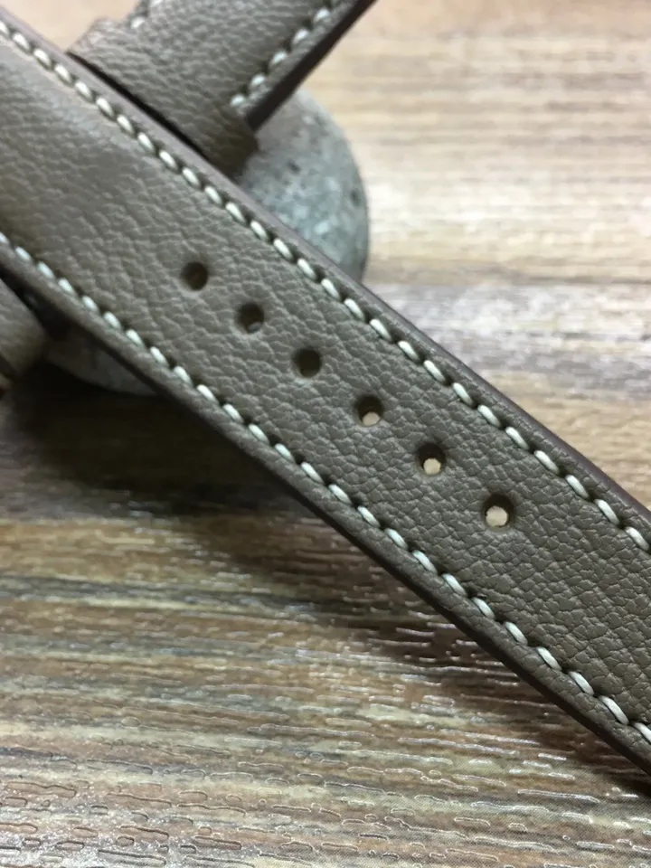 Leather watch band, Leather watch strap, ETOUPE ELEPHANT GREY, Watch band, 20mm watch strap, 19mm band, 20mm watch band, Free Shipping