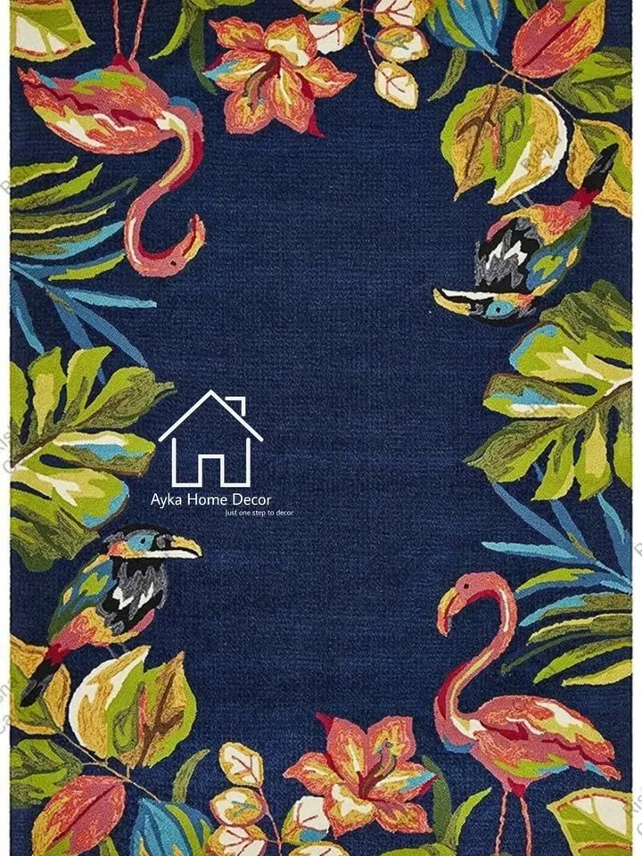 Ayka Bird Hand Tufted 100% Pure Woolen Area Rug For Hall Kitchen Living Room Bed Room Bath Room Dining Room Kids Room Carpet/Christmas Gift