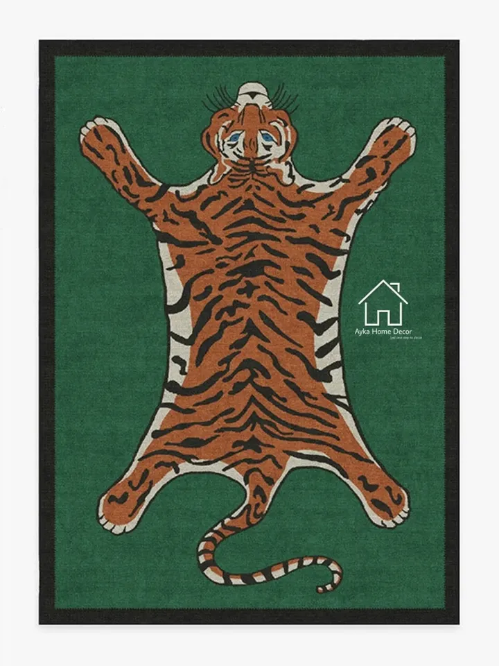Leopard 100% Handmade Woolen Area Rug For Hall Kitchen Living Room Bed Room Bath Room Dining Room Kids Room Carpet / Chita / Christmas Gift
