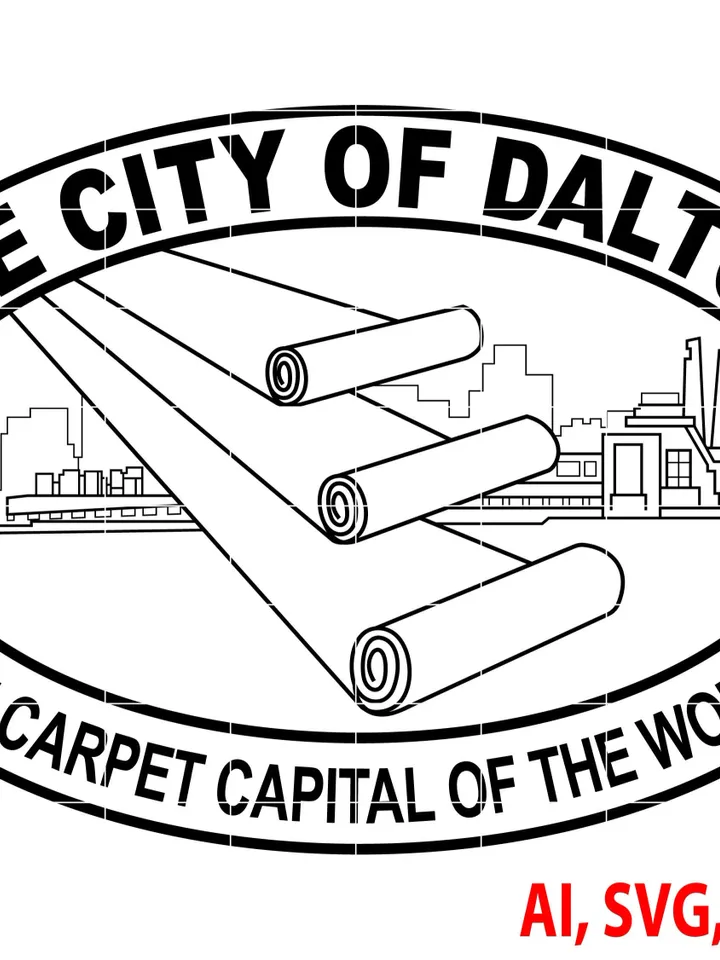 The City of Dalton Badge, Logo, Seal, Custom, Ai, Vector, SVG, DXF, PNG, Digital