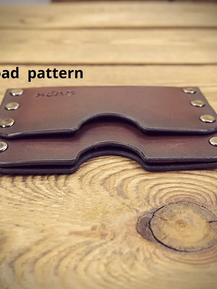 Rivet wallet - pdf leather pattern. MW1
