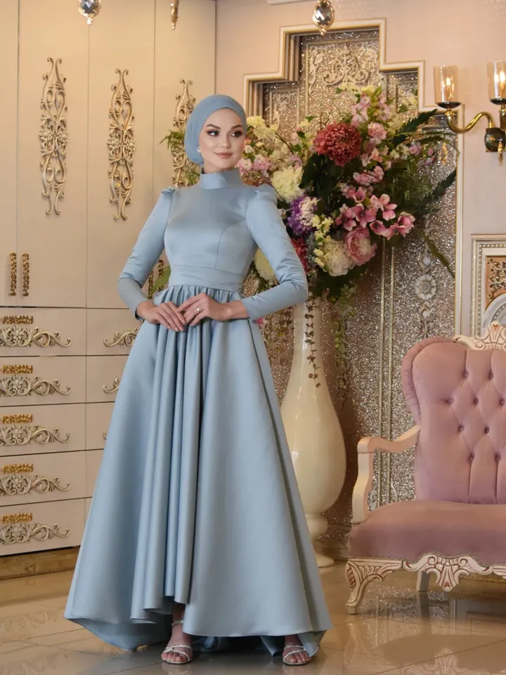 AHUNARE HIJAB - Wedding Dress, Muslim Evening Gown, Nikah, Islamic Wedding, Engagement, Bridesmaid