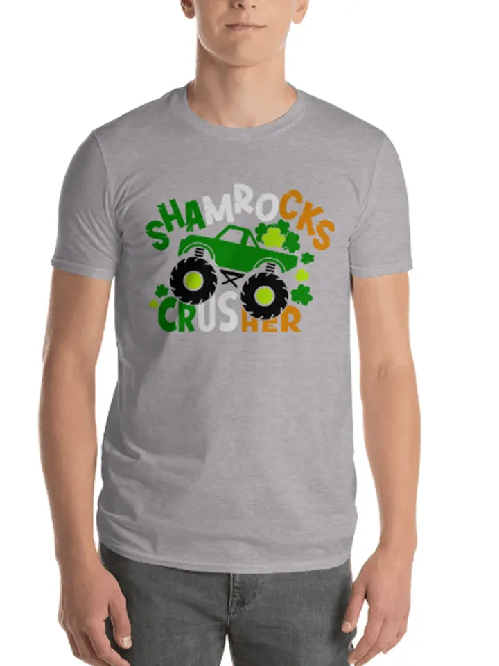 Crushing Shamrocks Monster truck St. Patricks Day Clover boy digital design Cricut svg dxf eps png ipg pdf, cut file