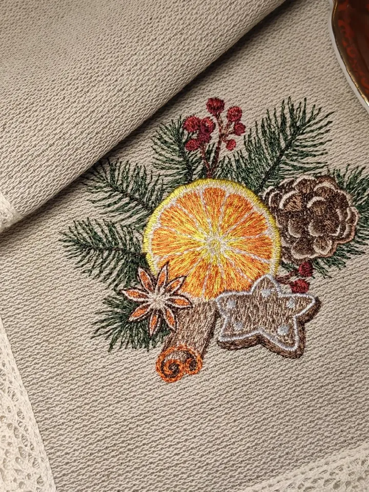 Christmas mood machine embroidery design
