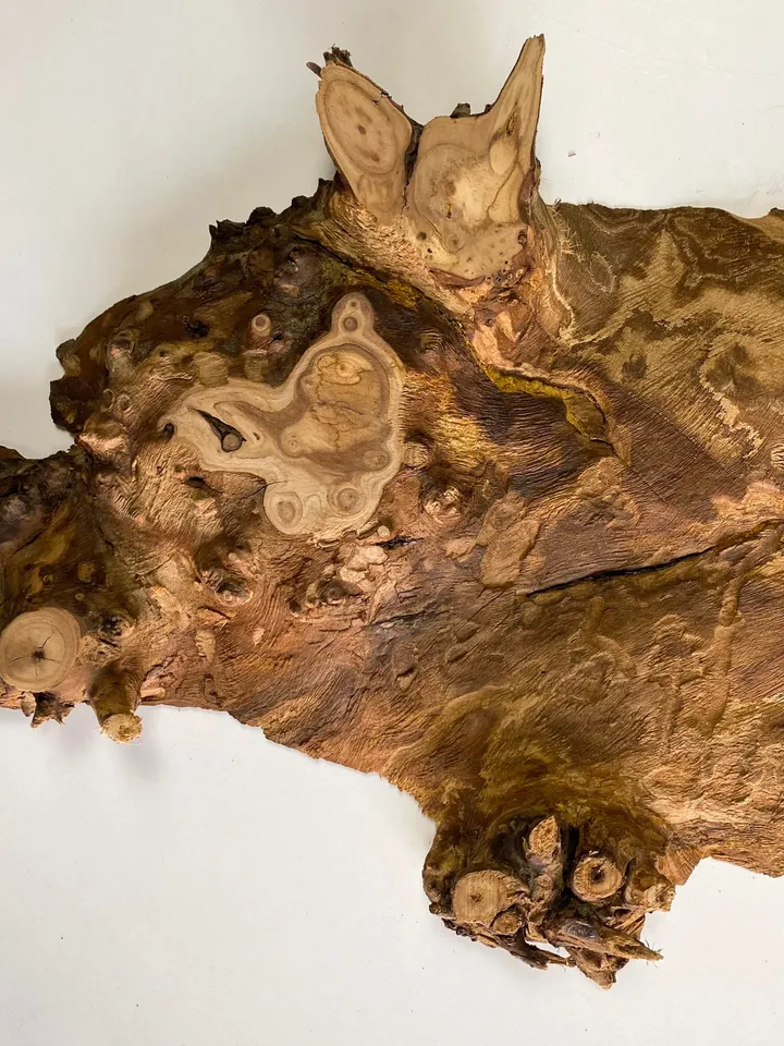 Russian Olive Wood Slab, 26"x12"x1.2" Live Edge Wood Slab, Epoxy Resin Wood, Raw Edge Wood