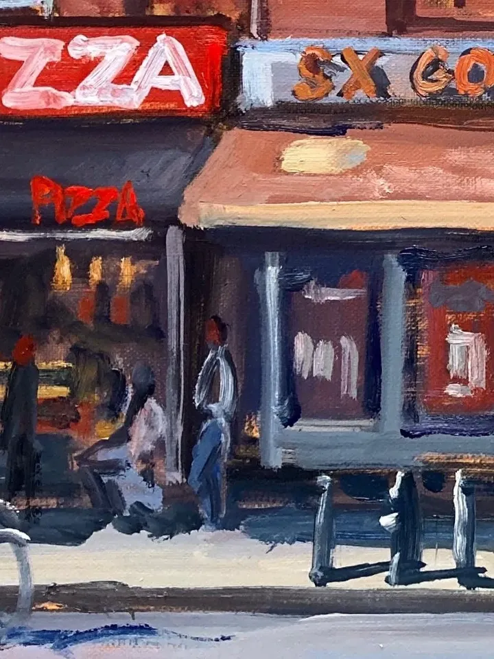 Original New York Cityscape Painting - From Essex Street/LES NYC- 16x20 Oil on Linen, Urban Impressionist Fine Art, Signed Original Fine Art