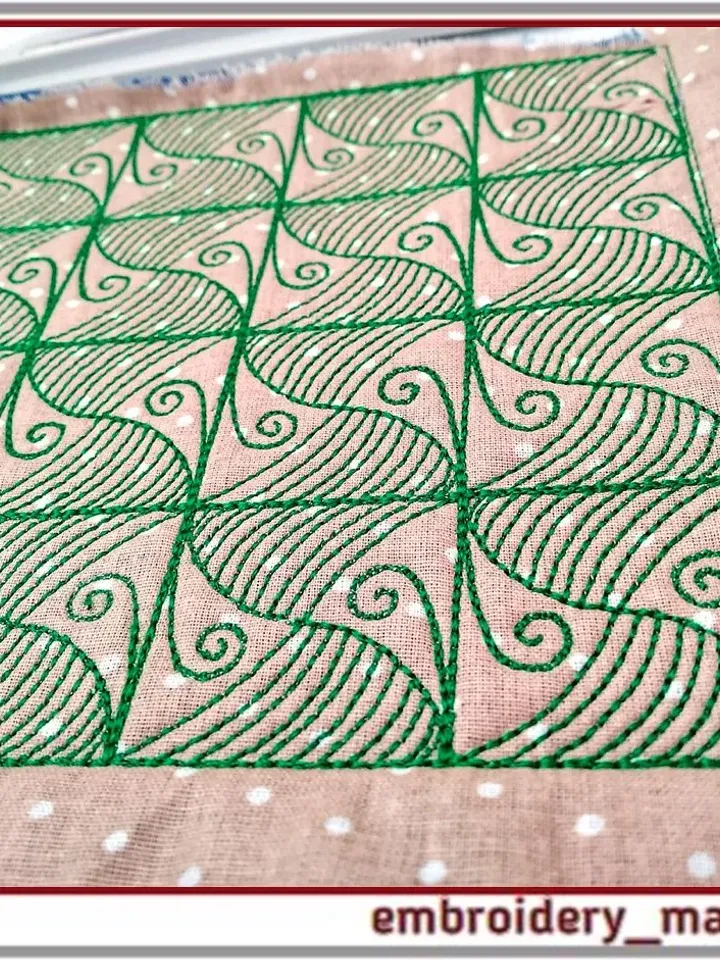 Quilt block 5 machine embroidery designs Instant download
