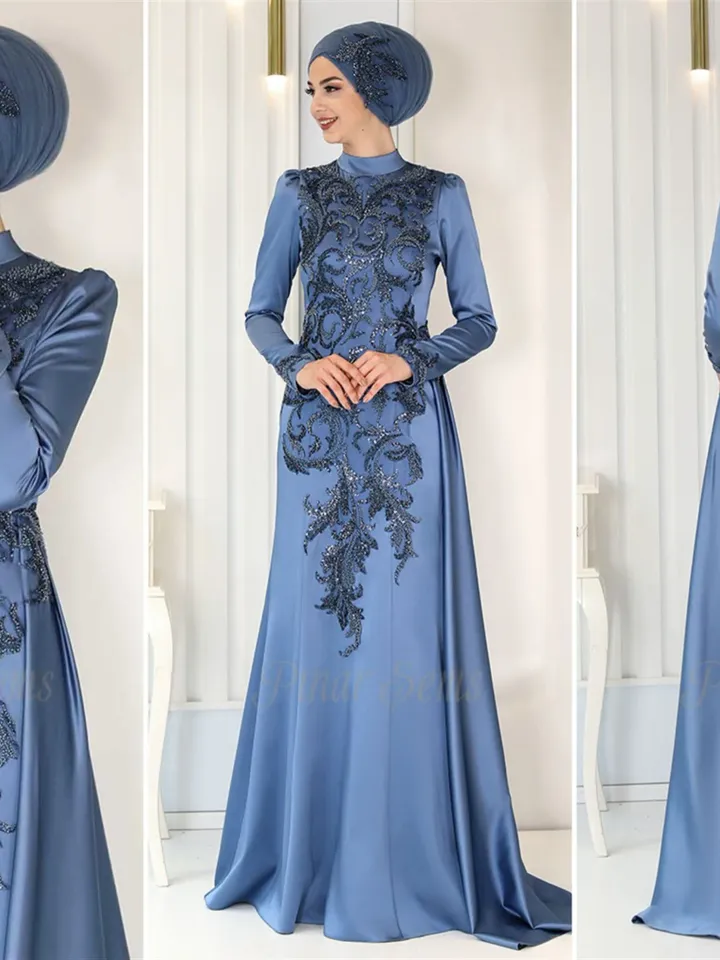 AHUNARE HIJAB - Wedding Dress, Muslim Evening Gown, Nikah, Islamic Wedding, Engagement, Bridesmaid