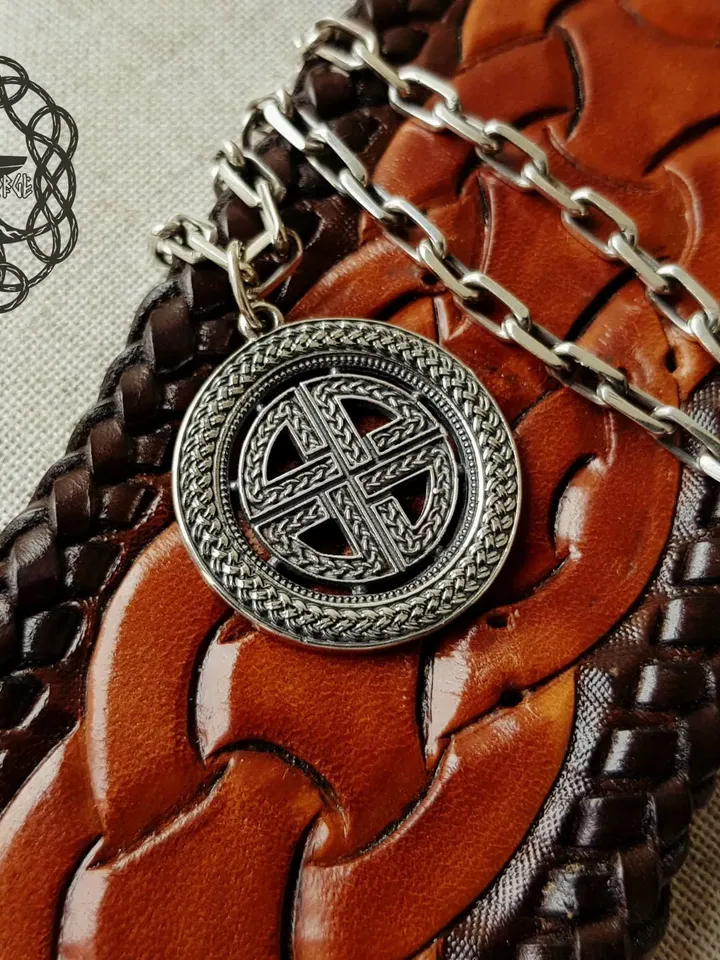 VIking Sheild Knot Pendant, Sterling Silver VIking Necklace, VIking Jewelry