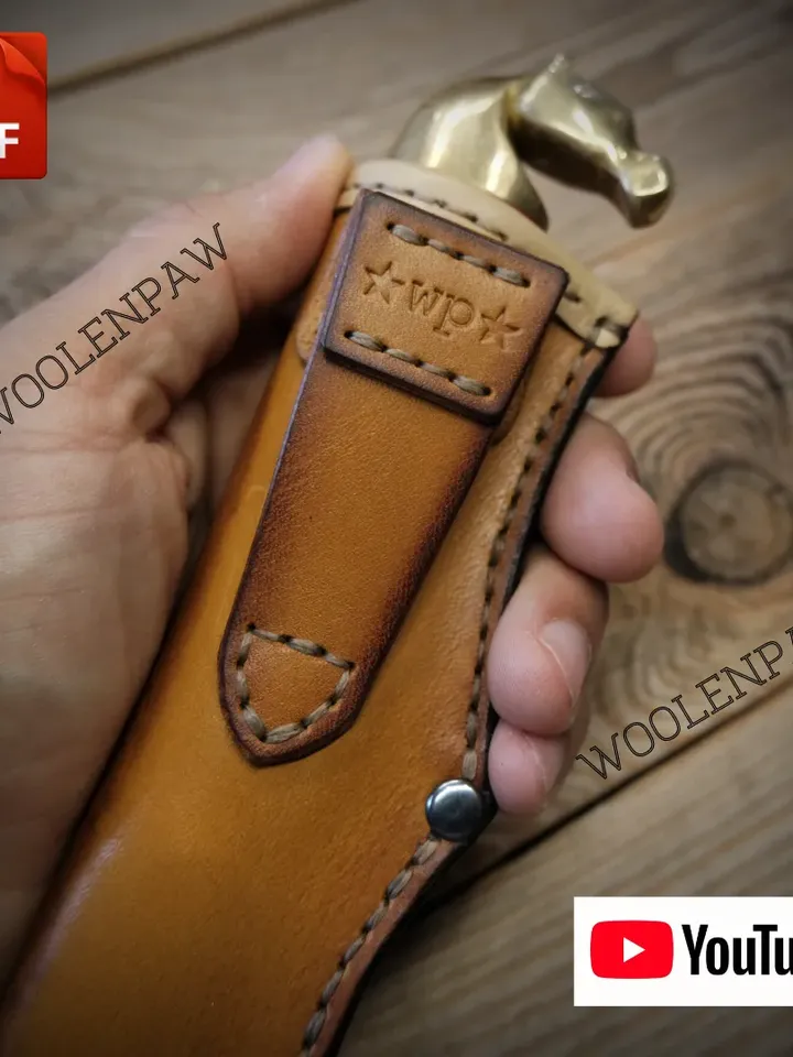 Leather pattern - knife case, knife sheath PDF. EDC20