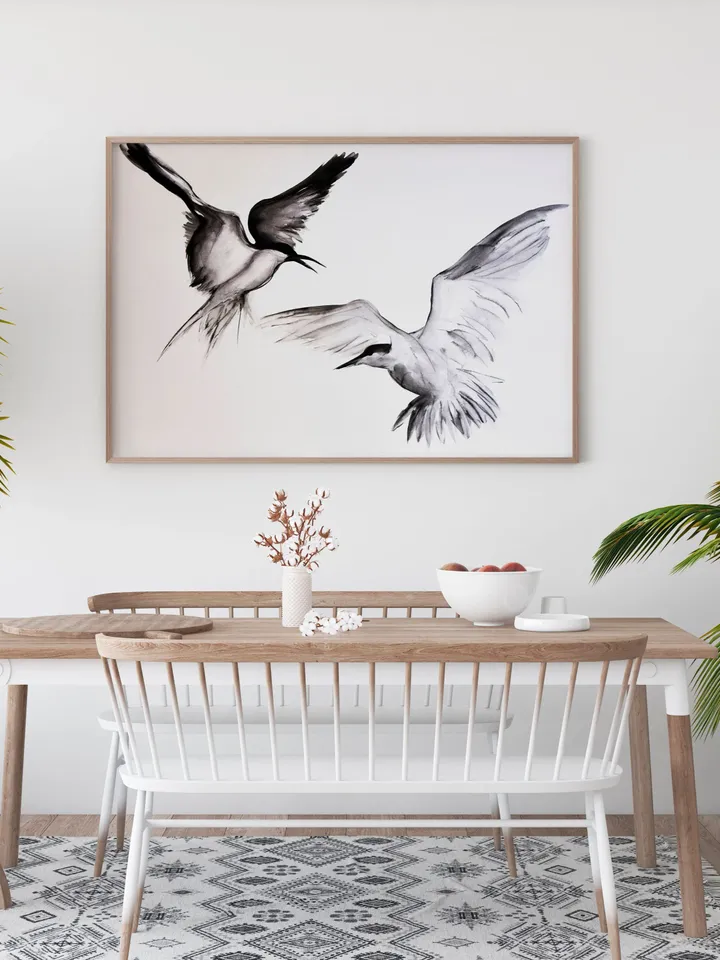 Watercolor Paints, Handmade Watercolor Paint, Modern Watercolor Painting, Bird Art, Watercolor Illustration, Nursery Wall Art, Bird Wall Art