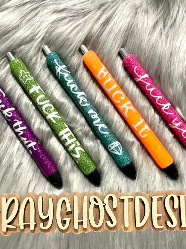 BEST SELLER Cuss Words/Names Custom Personalized Glitter Pens
