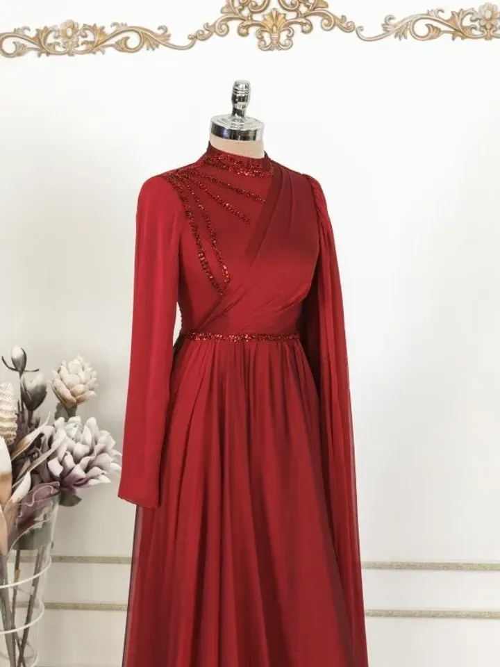 AHUNARE HIJAB - Wedding Dress, Muslim Evening Gown, Nikah, Islamic Wedding, Engagement, Bridesmaid