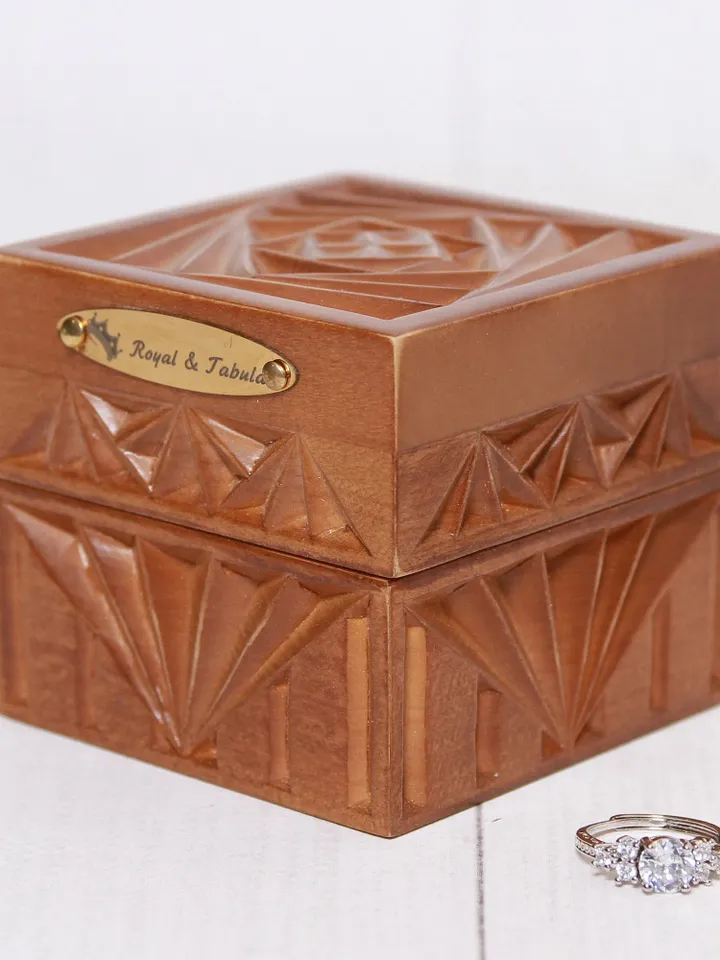 Engagement ring box, Wooden ring box, Proposal ring box, Ring bearer box