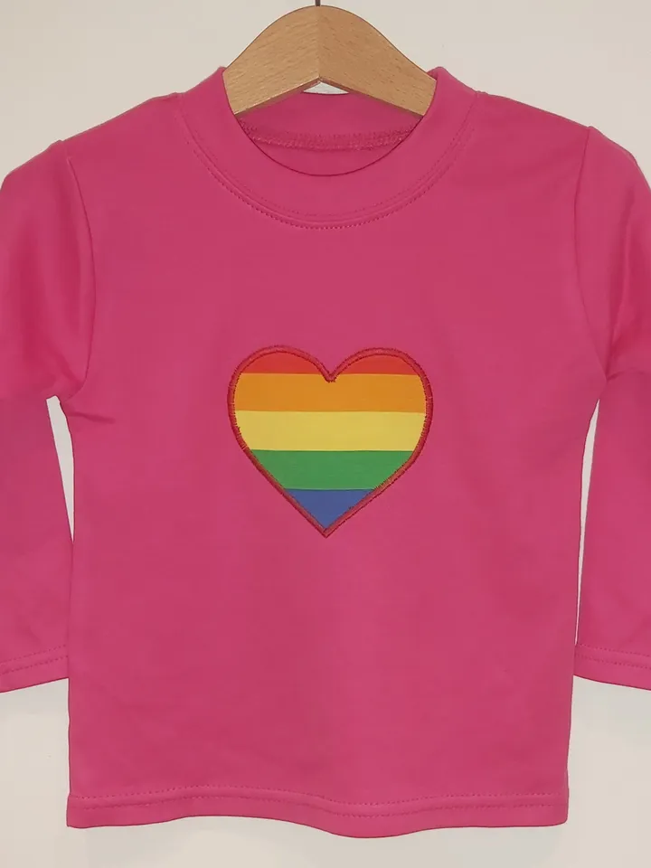 Rainbow symbol applique t shirt