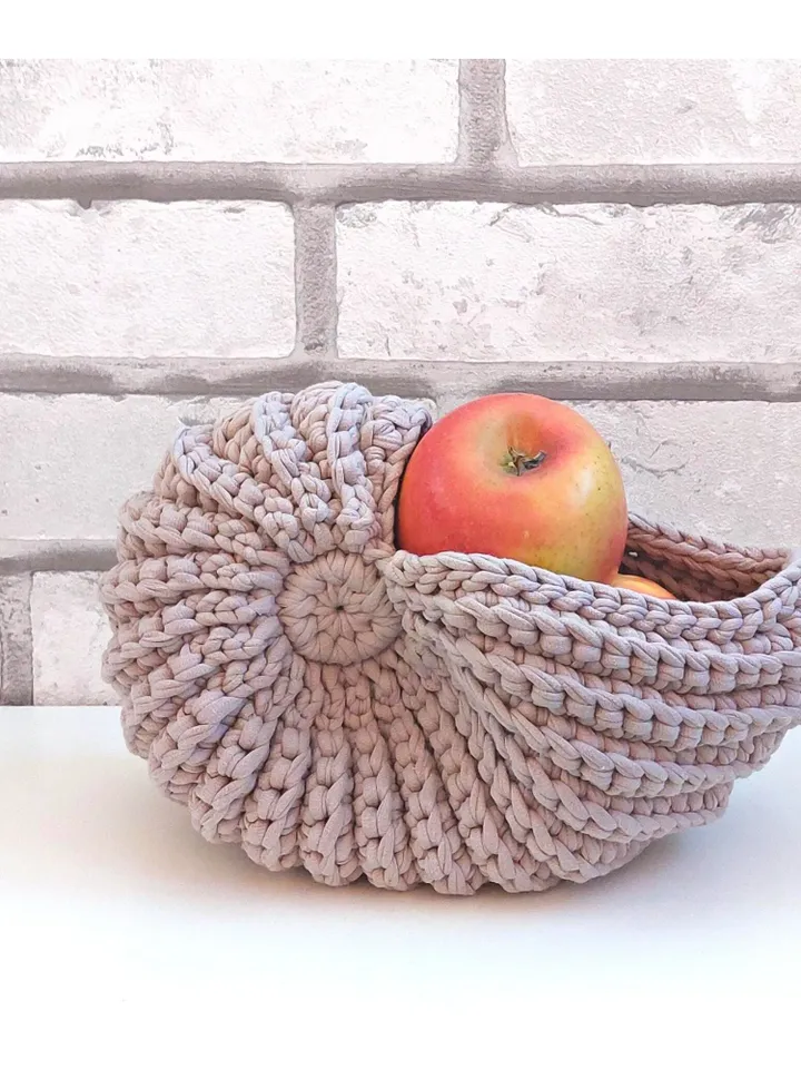 Table basket seashell Flower's planters Cottagecore style gift Home decor ideas