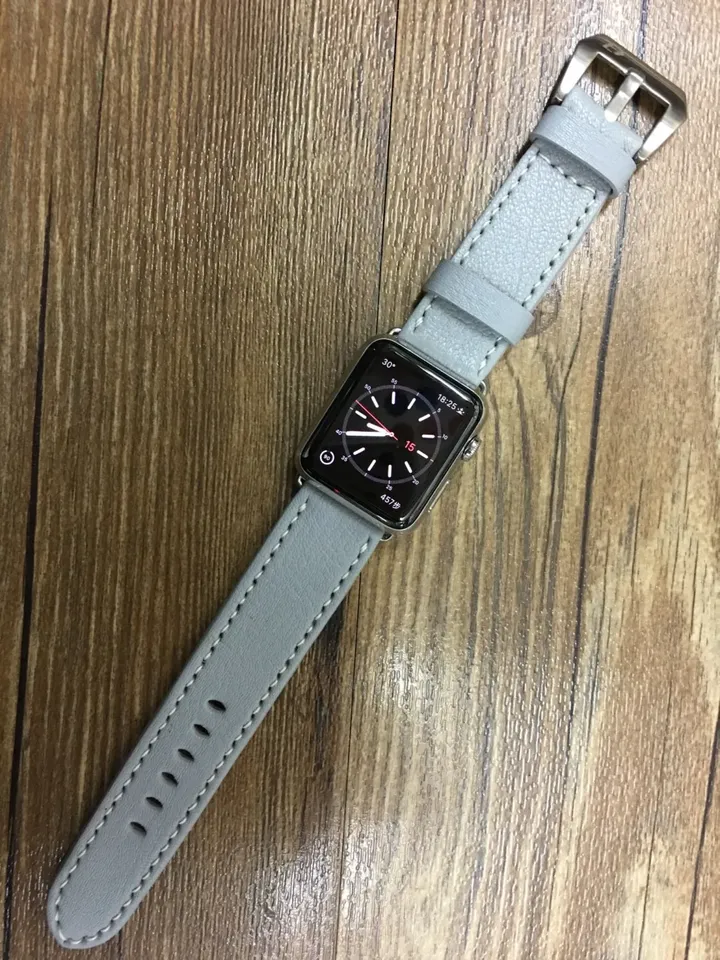 Apple iWatch Band 41mm Series 7 6, Valentines Day Gift Ideas, Apple Watch Strap 40mm, Light Blue Togo Leather Watch Straps, Smartwatch Band