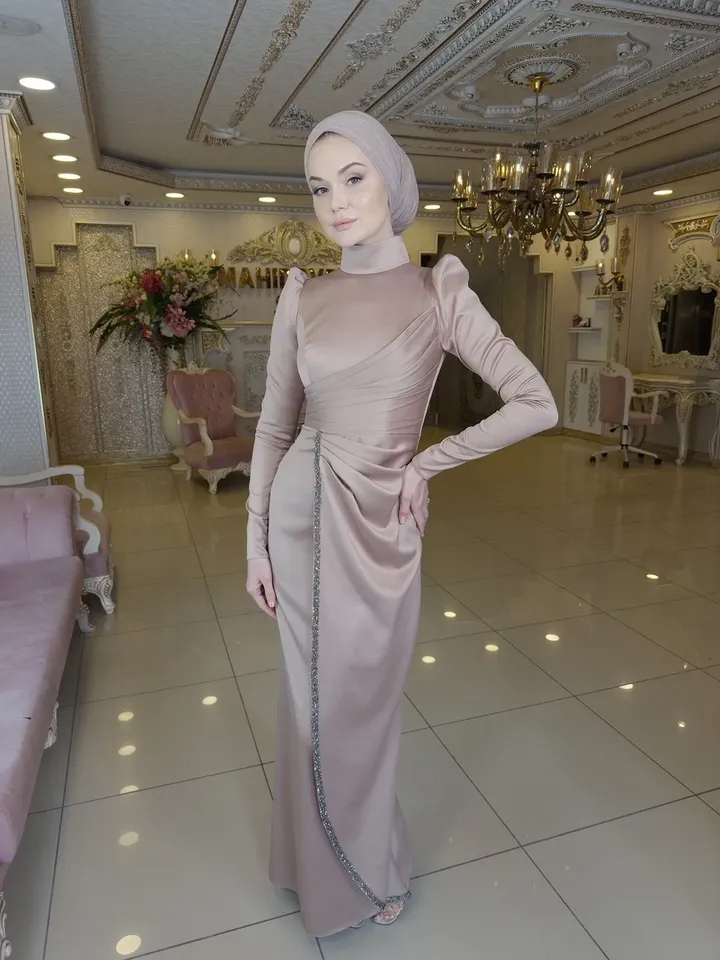 AHUNARE HIJAB - Wedding Dress, Muslim Evening Gown, Nikah, Islamic Wedding, Engagement, Bridesmaid