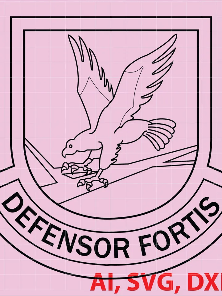 Defensor Fortis Badge, Logo, Seal, Custom, Ai, Vector, SVG, DXF, PNG, Digital