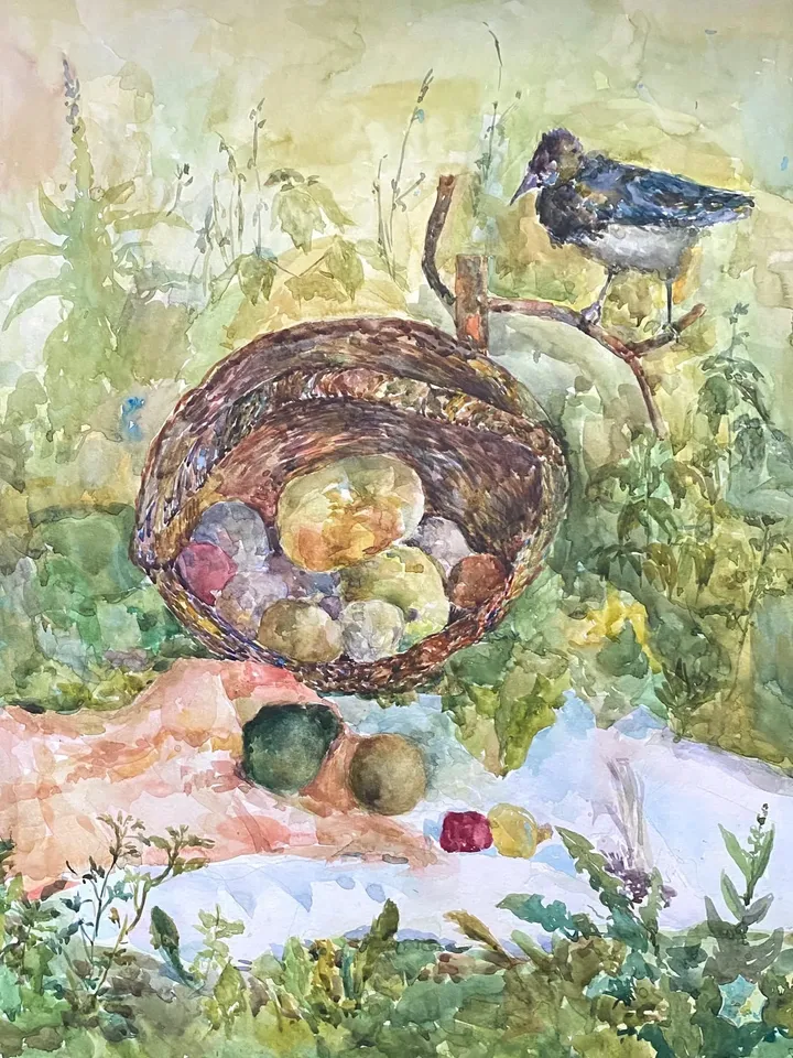 Sunny morning- Bird Painting, Poster, Wall Art Decor, Bird Print, Animals art
